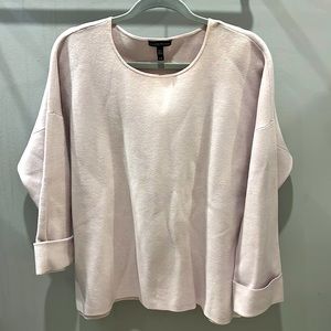 Eileen Fischer Baby Pink Sweater. Size Large